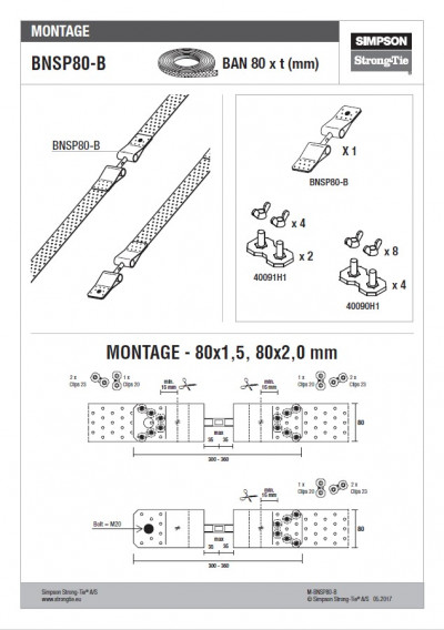 Montagevejledning M-BNSP80-B-02