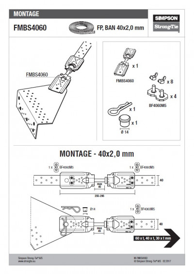 Montagevejledning M-FMBS4060-01