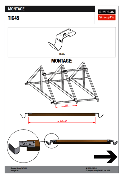 Montagevejledning TIC45