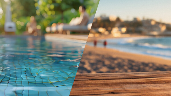 Swimming pools og nær havet